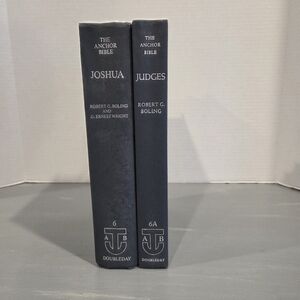 LOT OF 2 The Anchor Bible Joshua Judges First Editions  Vtg Doubleday